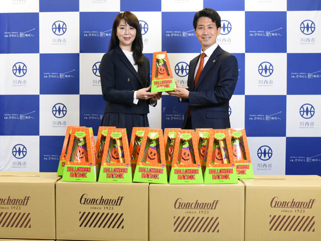 協賛パートナー「ゴンチャロフ製菓」と共同で東大阪市と川西市の子ども食堂へ寄贈
