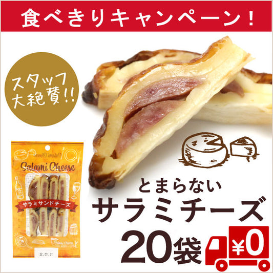 最終販売！4種のチーズが贅沢な「サラミサンドチーズ」20袋セット（送料無料）