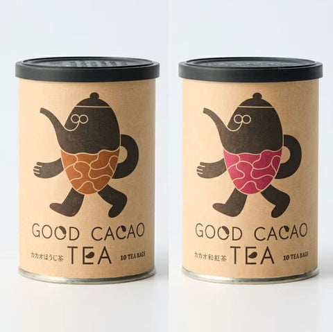 ＜心ほどける香り＞カカオティー2種【和紅茶・ほうじ茶】