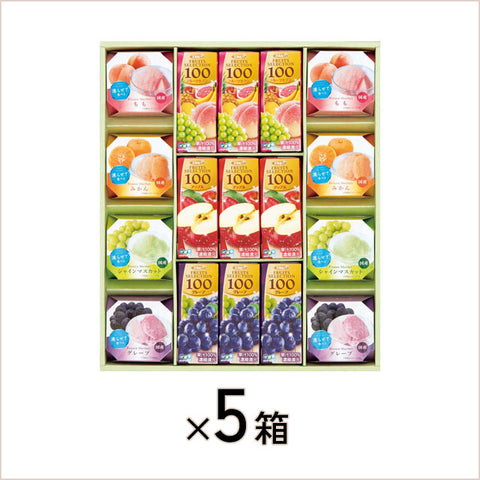 ＜少量入荷＞夏のクールシャーベット＆飲料ギフト　5箱セット