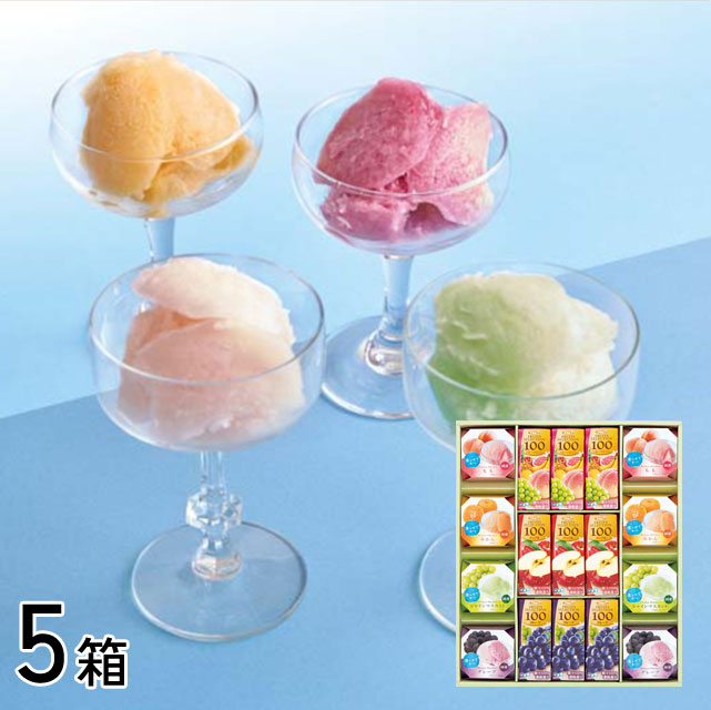＜少量入荷＞夏のクールシャーベット＆飲料ギフト　5箱セット