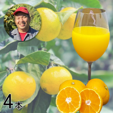 【愛媛・さっぱりとした口当たり】極早生みかん2種のブレンドジュース【4本】メーカー直送