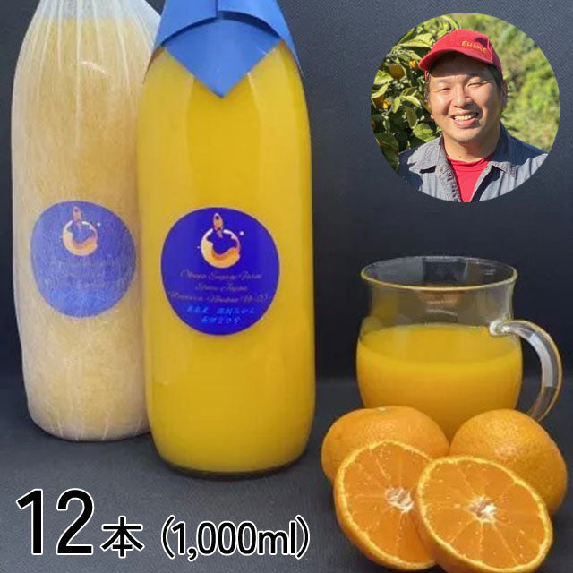 <愛媛みかん愛>ホットでも楽しめるみかんジュース【1,000ml×12本】