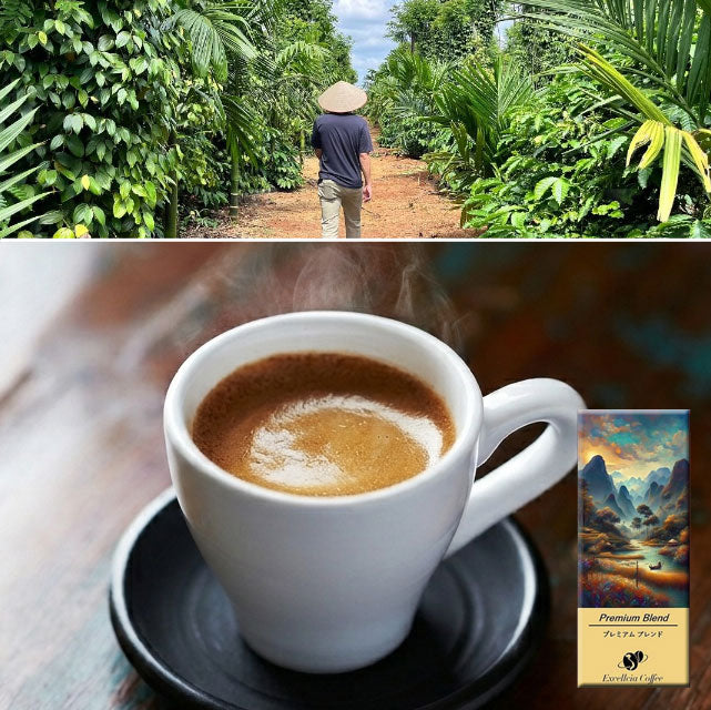 ＜ベトナム発＞プレミアムブレンドコーヒー200g（粉）3袋