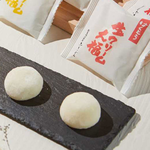 ＜老舗の傑作二品＞白桃生クリーム大福＆抹茶ワッフル【計30個】