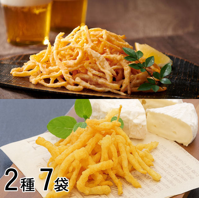 ＜止まらない＞ピリ辛さきいか天2種【7袋】