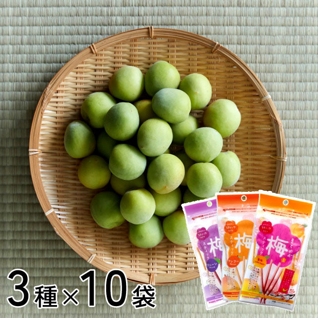 ＜梅×フルーツ＞やみつき梅スティック【3種×各10袋】
