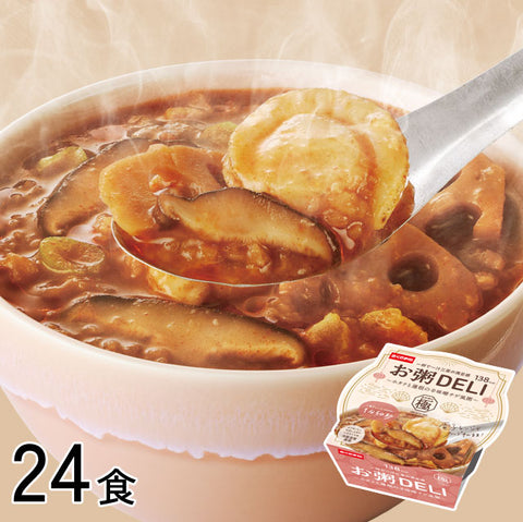 24食＜お米屋さんのお粥DELI＞ホタテと蓮根の辛味噌チゲ風粥