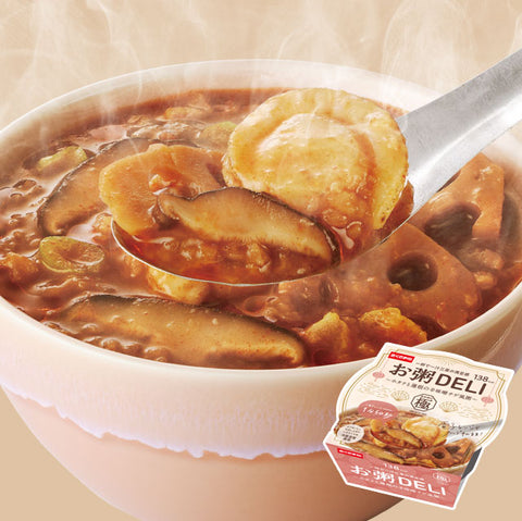 24食＜お米屋さんのお粥DELI＞ホタテと蓮根の辛味噌チゲ風粥