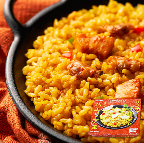 24食＜パエリア風＞サフランと3種の魚介 世界のパックご飯