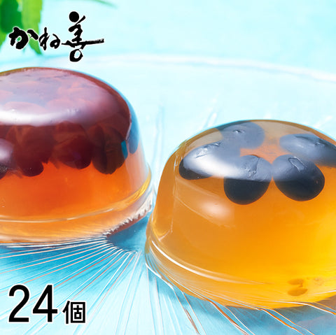 ＜丹波の老舗＞ぷるんととろける、黒豆＆小豆しずくよせ　2種×各12個【計24個】