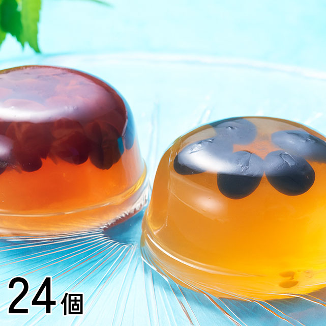 ＜丹波の老舗＞ぷるんととろける、黒豆＆小豆しずくよせ　2種×各12個【計24個】