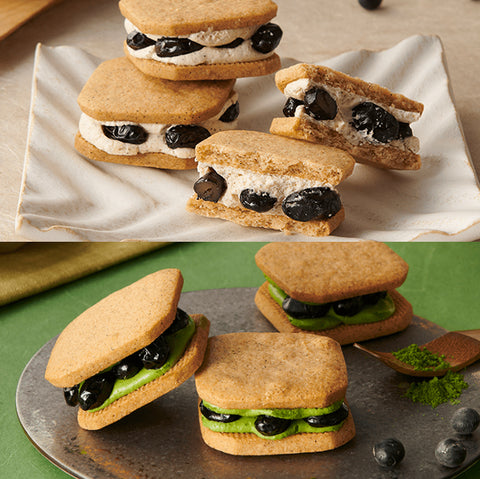 ＜黒豆たっぷり＞きな粉香る和のバターサンド2種【10個】冷凍送料無料
