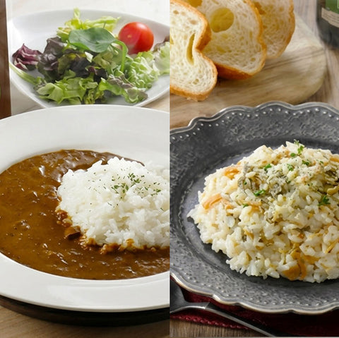 ＜増量中！＞北海道の旨みたっぷりカレー＆ホタテリゾット【選べる12食+3食】