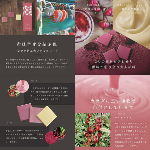＜植物由来の色＞幸せをテーマにしたチョコ【4種×各1箱　計4箱】