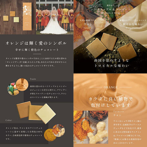 ＜植物由来の色＞幸せをテーマにしたチョコ【4種×各1箱　計4箱】