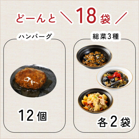 ＜おかず福袋-第2弾＞どーんと4種18袋【冷凍送料無料】