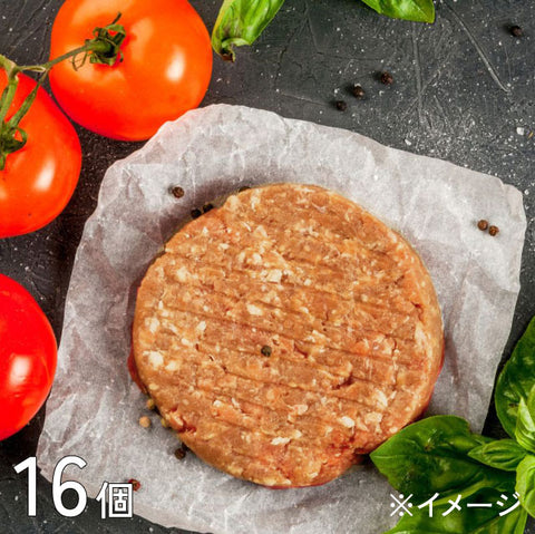＜生活応援！＞米国牛100%生ハンバーグ【16個】冷凍送料無料（４月３日以降順次出荷予定）