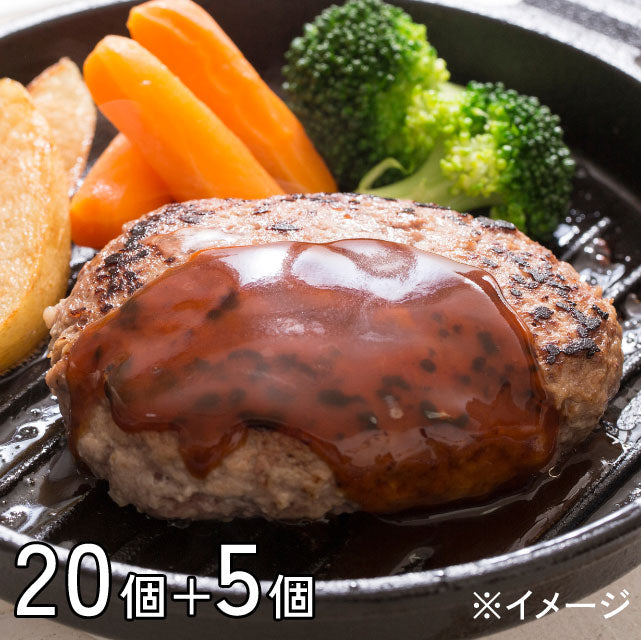 ★増量中★＜ボリューム満点！＞冷凍200ｇ生ハンバーグステーキ大満足セット【20個＋5個】
