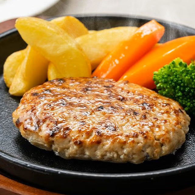 ＜本格の味を自宅で＞ふっくら香ばしい 直火焼きビーフ＆ポークハンバーグ メーカー直送